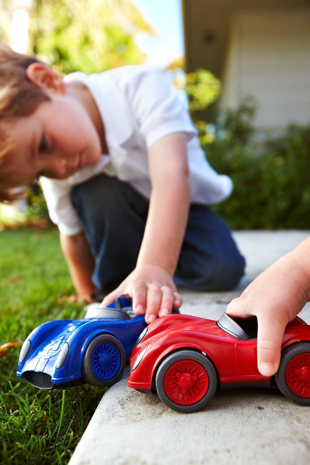 Green Toys Flatbed Truck & Race Car